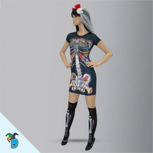 Vestido Halloween Catrina
